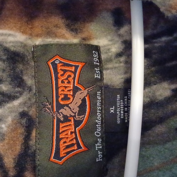 Trail Crest fleece hooded jacket camouflage jacket men's size xlarge - Picture 2 of 3
